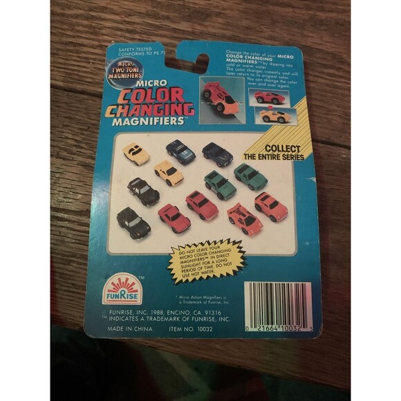 Micro Action Magnifiers Color Changing 1988 2 Car Pack #10032 SEALED - Picture 6 of 6